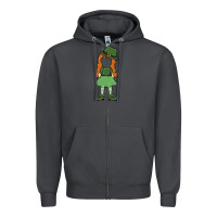 Smoke leprechaun girl faceless Zipper Hoodie - MaliasSmallBusiness