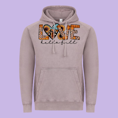 Hello Fall Love Vintage Hoodie Designed By Jahusdesignshop