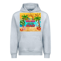 Heather Grey life is better with at the beach Urban Hoodie - TumblerDesignByShophia