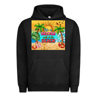 Pigment Black life is better with at the beach Urban Hoodie - TumblerDesignByShophia