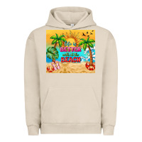 Pigment French Oak life is better with at the beach Urban Hoodie - TumblerDesignByShophia