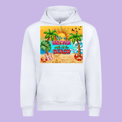 Life Is Better With At The Beach Urban Hoodie Designed By Tumblerdesignbyshophia