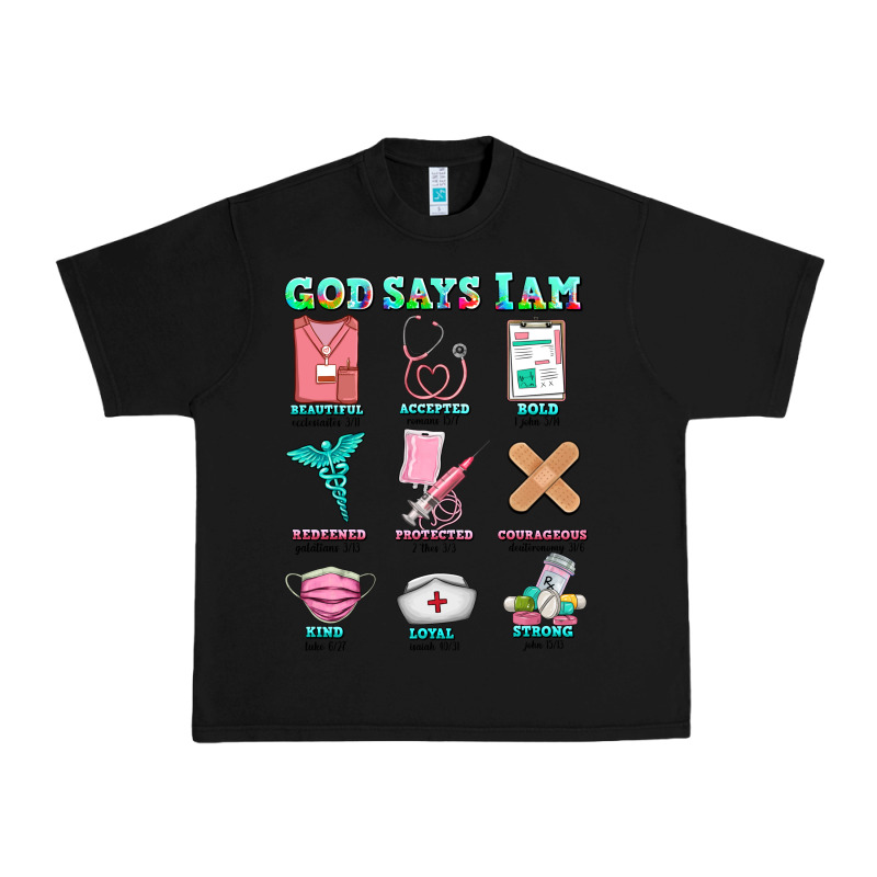 Nurse God Says I Am  Nurse Elements Urban Heavy Tee by AdoDesignShop | Teevron