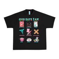 Black nurse god says i am  nurse elements Urban Heavy Tee - AdoDesignShop