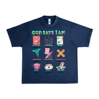 Navy nurse god says i am  nurse elements Urban Heavy Tee - AdoDesignShop