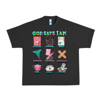 Pigment Black nurse god says i am  nurse elements Urban Heavy Tee - AdoDesignShop