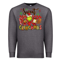 Charcoal Heather grinchmas Premium Sweatshirt - MaliasSmallBusiness