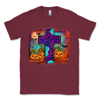 Burgundy halloween cross Classic Tee - JahusDesignShop
