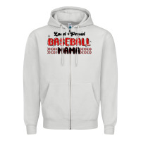 Dove Grey loud and proud baseball mama Zipper Hoodie - MaliasSmallBusiness