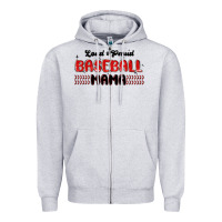 Heather Grey loud and proud baseball mama Zipper Hoodie - MaliasSmallBusiness