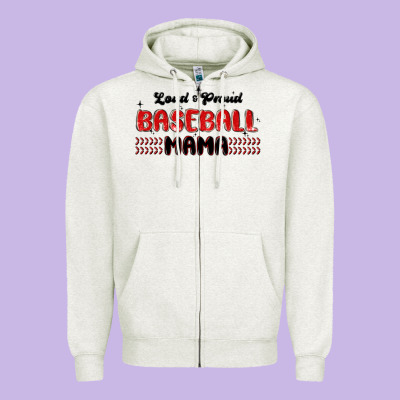 Loud And Proud Baseball Mama Zipper Hoodie Designed By Maliassmallbusiness