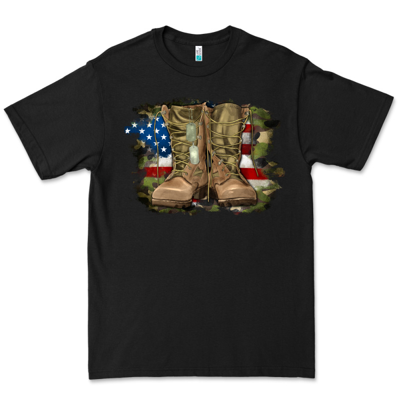 American Flag With Army Boots Premium Tee by RanaPortraitStore | Teevron