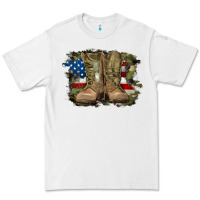 White american flag with army boots Premium Tee - RanaPortraitStore