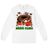 White donut panic Long Sleeve Tee - AdoDesignShop