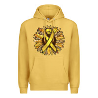 Antique Gold Child Cancer Awareness Sunflower Premium Hoodie - RanaPortraitStore