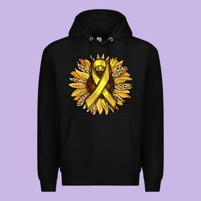 Child Cancer Awareness Sunflower Premium Hoodie Designed By Ranaportraitstore
