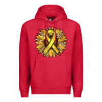 Cardinal Child Cancer Awareness Sunflower Premium Hoodie - RanaPortraitStore