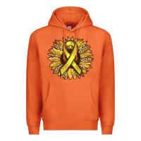 Carrot Child Cancer Awareness Sunflower Premium Hoodie - RanaPortraitStore