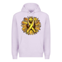 Lilac Child Cancer Awareness Sunflower Premium Hoodie - RanaPortraitStore