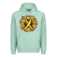Seafoam Child Cancer Awareness Sunflower Premium Hoodie - RanaPortraitStore