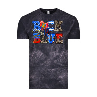 Cloud Black back the blue Vintage Tee - AdoDesignShop