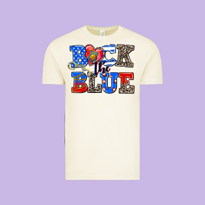 Back The Blue Vintage Tee Designed By Adodesignshop