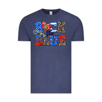 Vintage Denim back the blue Vintage Tee - AdoDesignShop