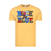 Vintage Mustard back the blue Vintage Tee - AdoDesignShop