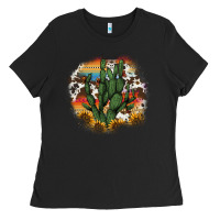 Black cowhide aztec sunflowers cactus Ladies Tee - AdoDesignShop