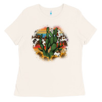 Bone cowhide aztec sunflowers cactus Ladies Tee - AdoDesignShop