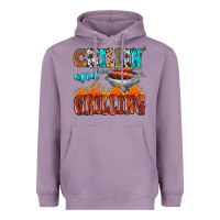 Lavender chillin and grilling Heavyweight Hoodie - MaliasSmallBusiness