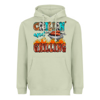Matcha chillin and grilling Heavyweight Hoodie - MaliasSmallBusiness