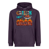 Plum chillin and grilling Heavyweight Hoodie - MaliasSmallBusiness