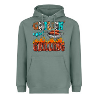 Sage chillin and grilling Heavyweight Hoodie - MaliasSmallBusiness