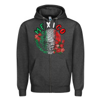 Charcoal Heather mexico Zipper Hoodie - MaliasSmallBusiness