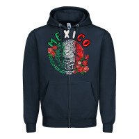 Navy mexico Zipper Hoodie - MaliasSmallBusiness