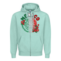 Seafoam mexico Zipper Hoodie - MaliasSmallBusiness