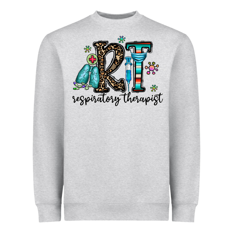 Rt Respiraory Therapist Heavyweight Sweatshirt by CowhideDigitalArt | Teevron