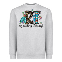 Heather Grey rt respiraory therapist Heavyweight Sweatshirt - CowhideDigitalArt