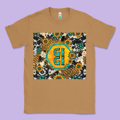 Gigi Sunflower Turquoise Classic Tee Designed By Jasminsmagicworld
