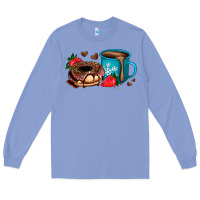 Colony Blue donut coffee strawberry Long Sleeve Tee - AdoDesignShop