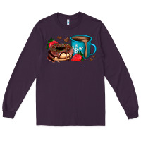 Plum donut coffee strawberry Long Sleeve Tee - AdoDesignShop