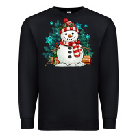 Black christmas snowman Premium Sweatshirt - MaliasSmallBusiness