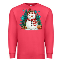 Cardinal christmas snowman Premium Sweatshirt - MaliasSmallBusiness