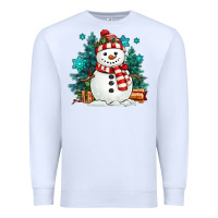White christmas snowman Premium Sweatshirt - MaliasSmallBusiness