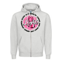 Dove Grey fight breast cancer Zipper Hoodie - MaliasSmallBusiness