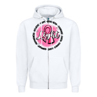 White fight breast cancer Zipper Hoodie - MaliasSmallBusiness