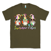 Army Green summer vibes gnomes Classic Tee - Artiststas