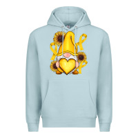 Blue Mist Childhood Cancer gnome Premium Hoodie - RanaPortraitStore