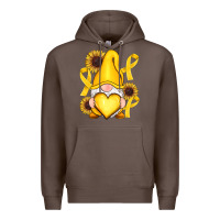 Coffee Childhood Cancer gnome Premium Hoodie - RanaPortraitStore
